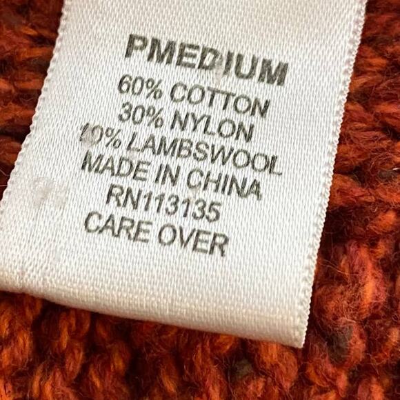 Jillian and Nicole Lambswool Sweater Pumpkin Orange Short Sleeve Petite Medium - Picture 8 of 9